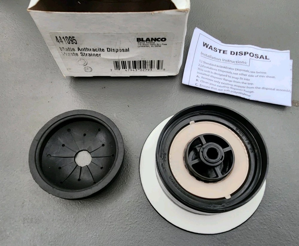 BLANCO, Anthracite 441095 SILGRANIT-Matched Kitchen Garbage Disposal Flange,...