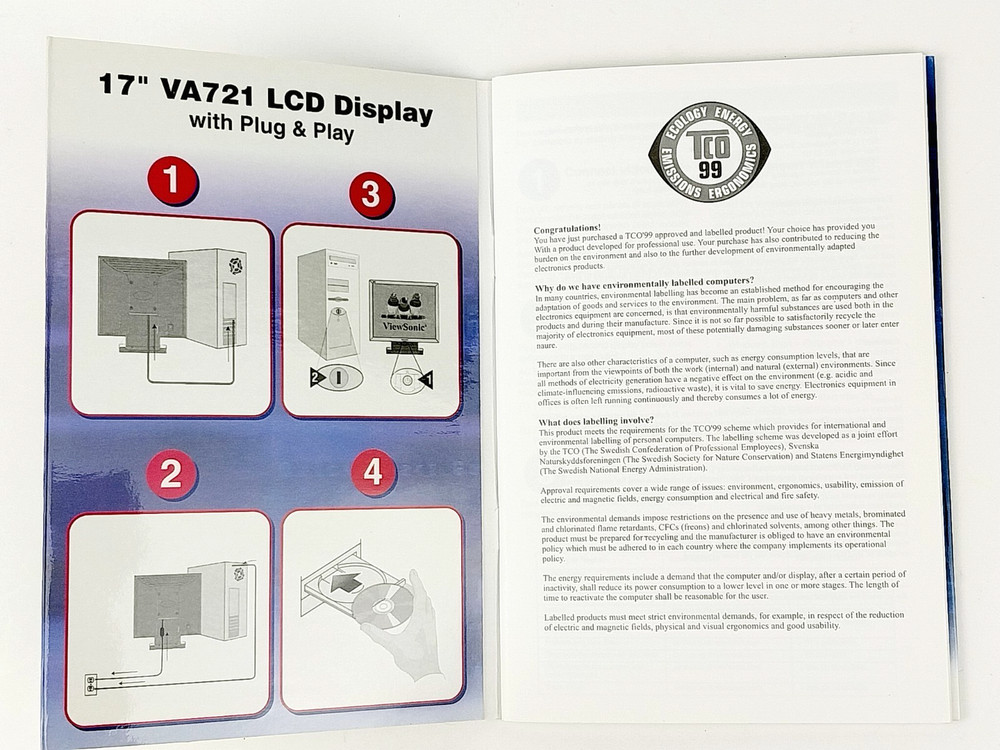ViewSonic Wizard VA721 Quick Start Guide and Installation Software