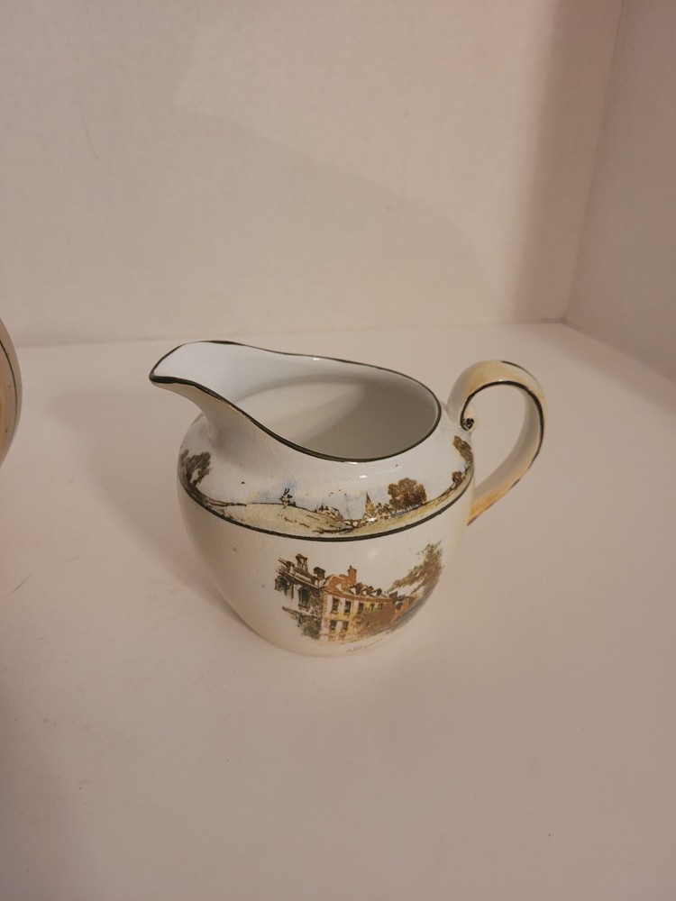 Ridgways Old England Ware Coaching Days Pitcher and Creamer