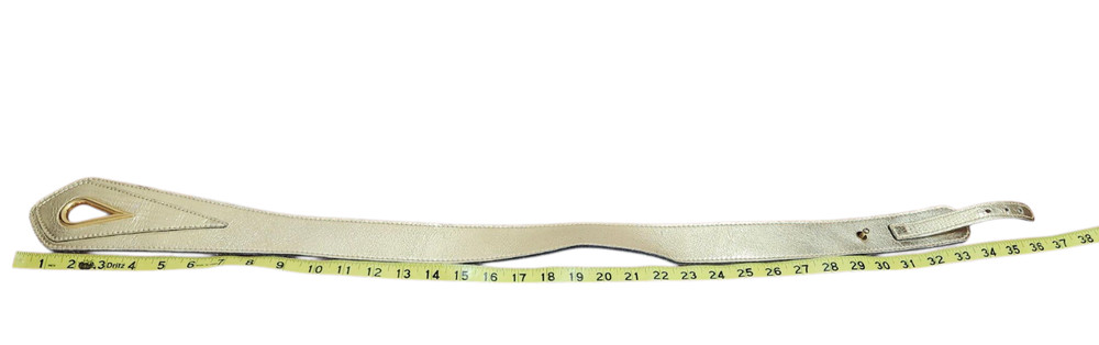 Calleron Adjustable Belt Women's Gold Leather Size M