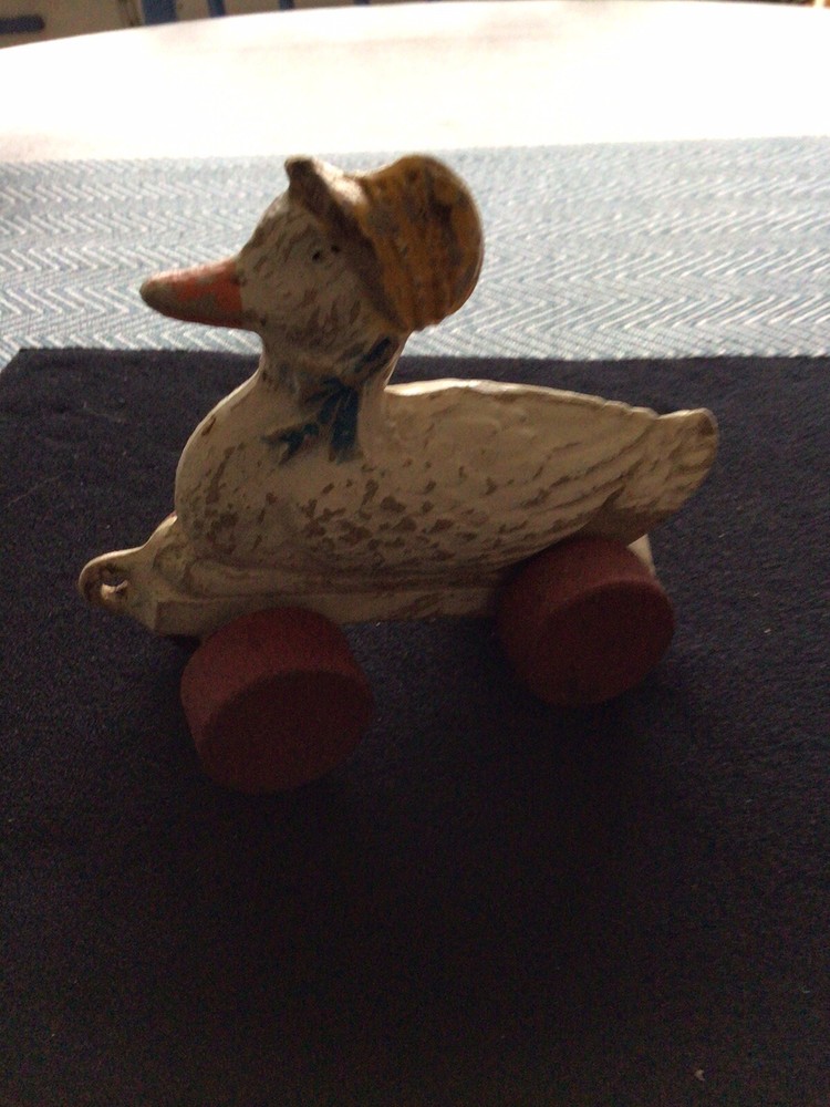 Vintage Mid Century Small Mother Goose Pull Toy