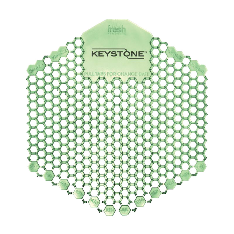 Keystone Splash-Proof Urinal Screen Cucumber Melon Wave 3D (6/Case)