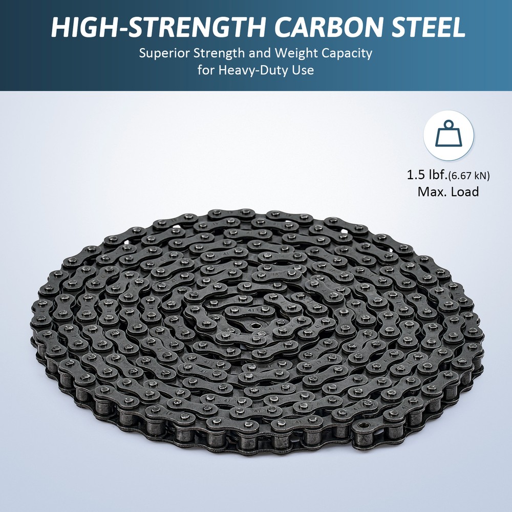 41 Roller Chain for Gate Openers Doors with 2 Links 10ft Gate Chain with 2 Links