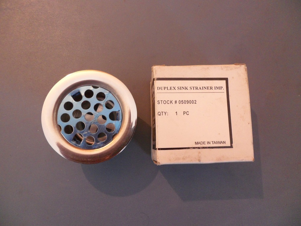 WAL-RICH DUPLEX SINK STRAINER - For Bar sinks - Laundry Sinks - Chrome