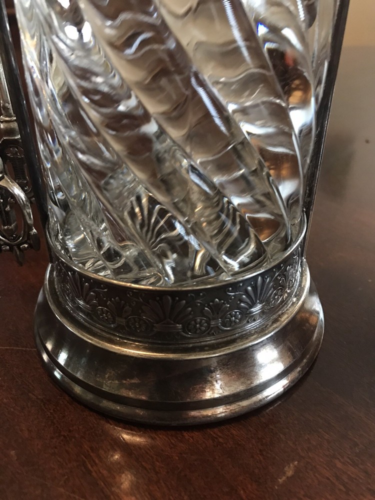 Antique Victorian Silverplate Pickle Caster