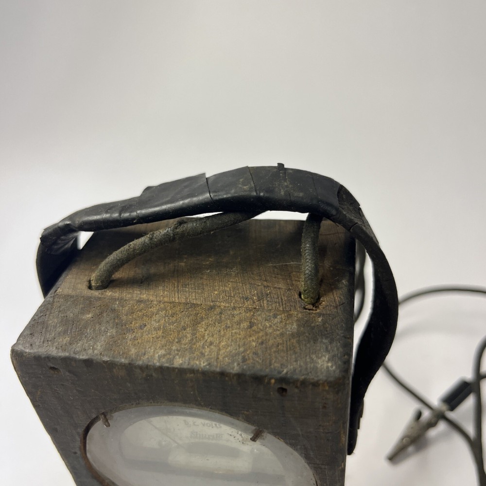 Vintage Shurite Meter Wood Block Untested