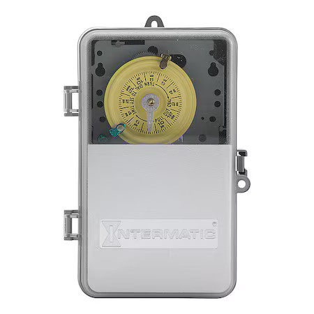 Intermatic T104pcd82 Electromechanical Timer, 24-Hour, Dpst