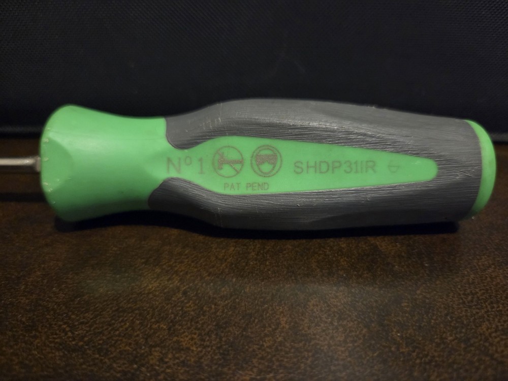 Snap On SHDP31IR Phillips Screwdriver Green Handle No 1 🌟🌟🌟
