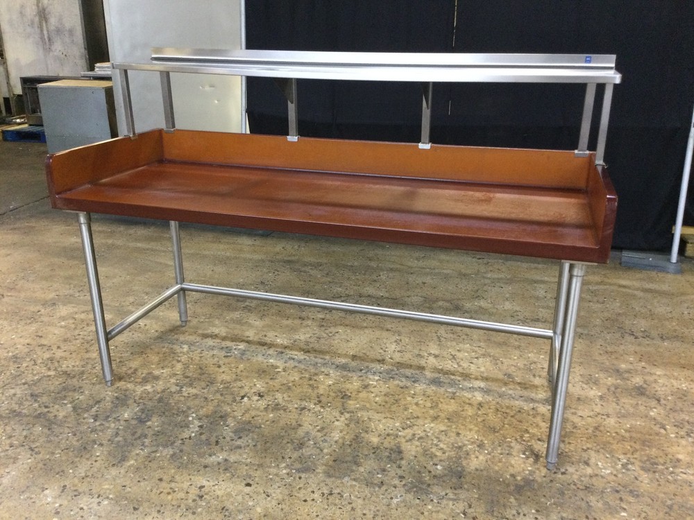 78” x 30” Bakers Bakery Prep Table With Over Shelf