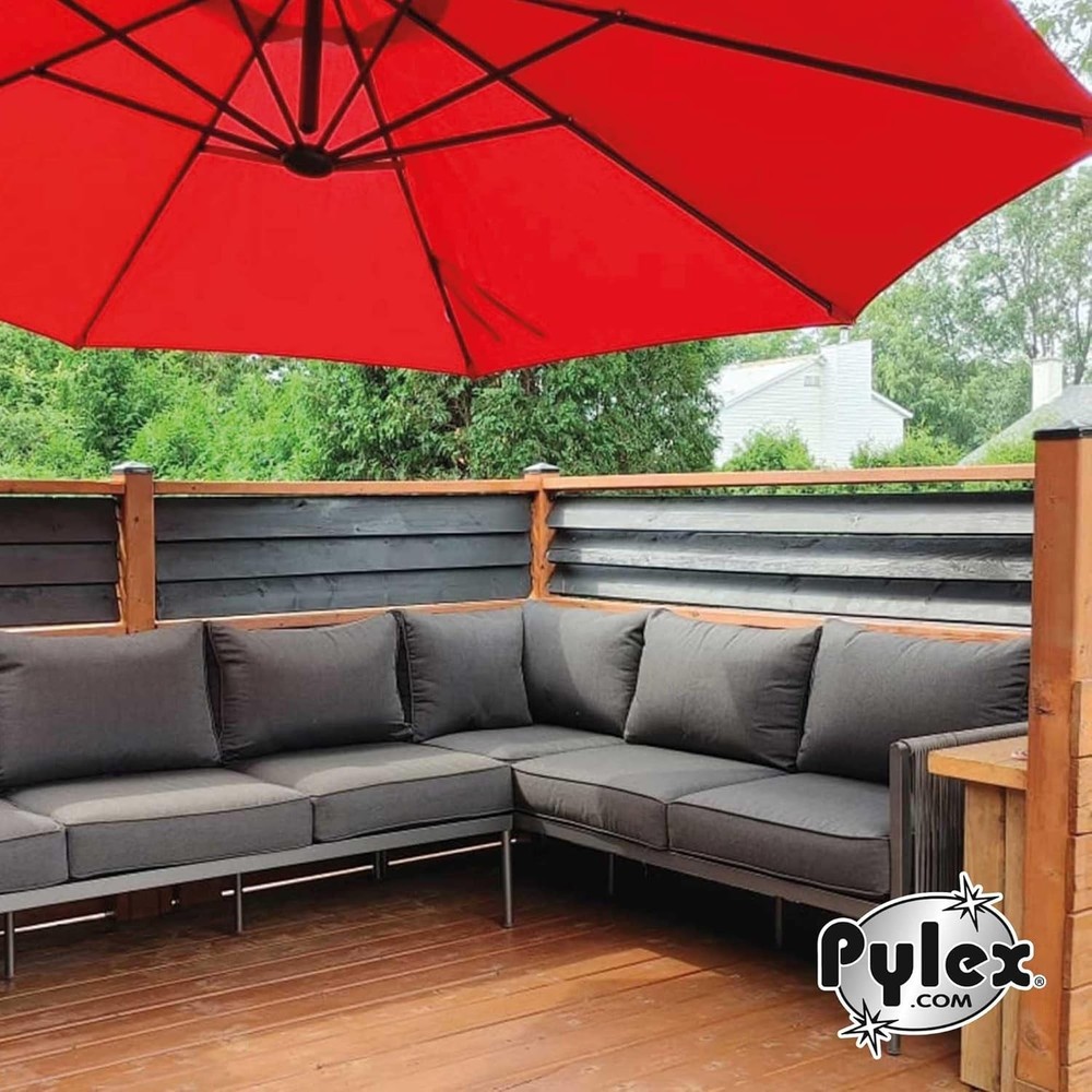 Deck Sunblind System Louver Bracket Kit, Black Steel Shutter Hardware for 48"