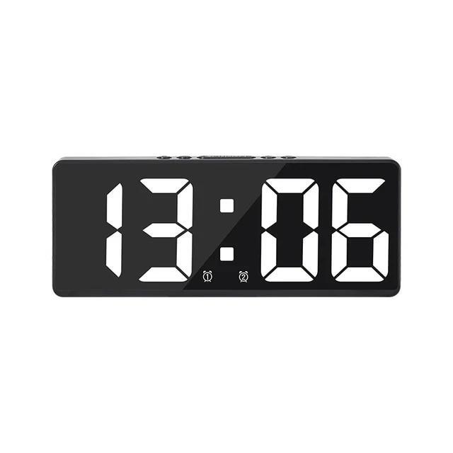 Large LED Digital Wall Clock Temperature Date Day Display USB Remote Control New
