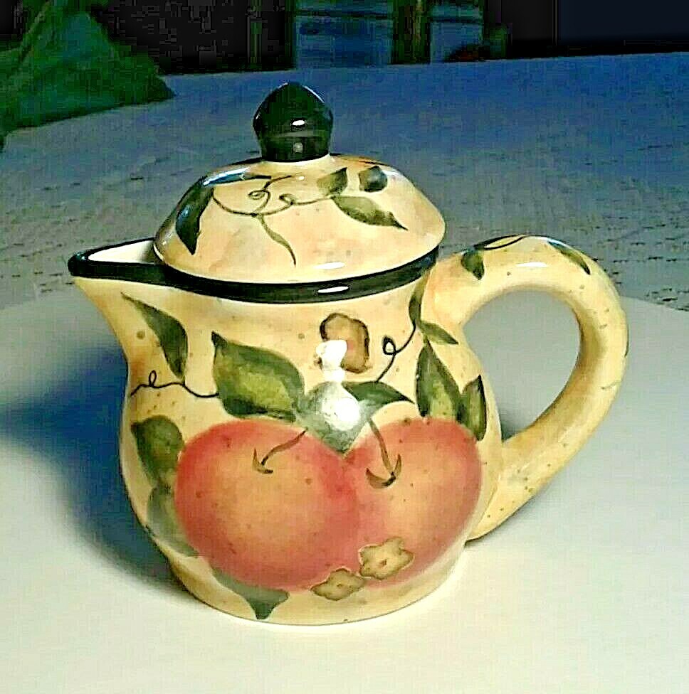 SUSAN WINGET, LANG, COVERED SMALL PITCHER, 2002 "FRUITFUL BOUNTY"