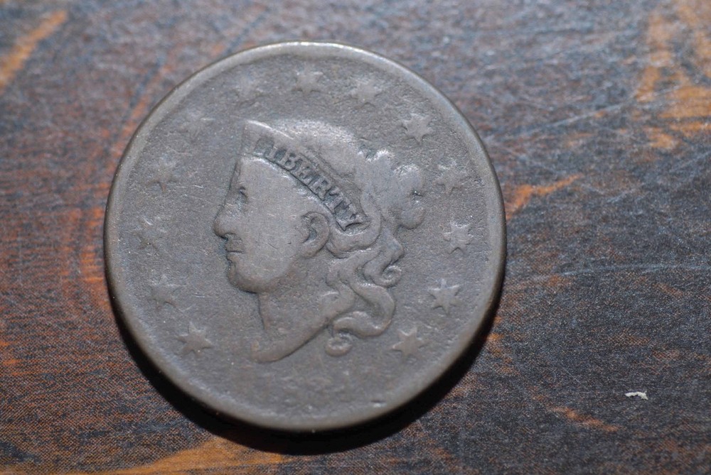 1834 Large Cent, Small 8, VG