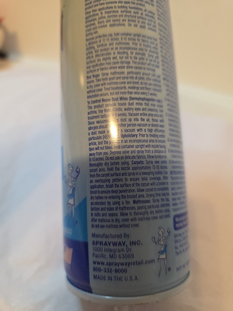 Bed Bug spray Killer Kill bedbug lice dust mite tick flea SPRAYWAY Good Night Lb