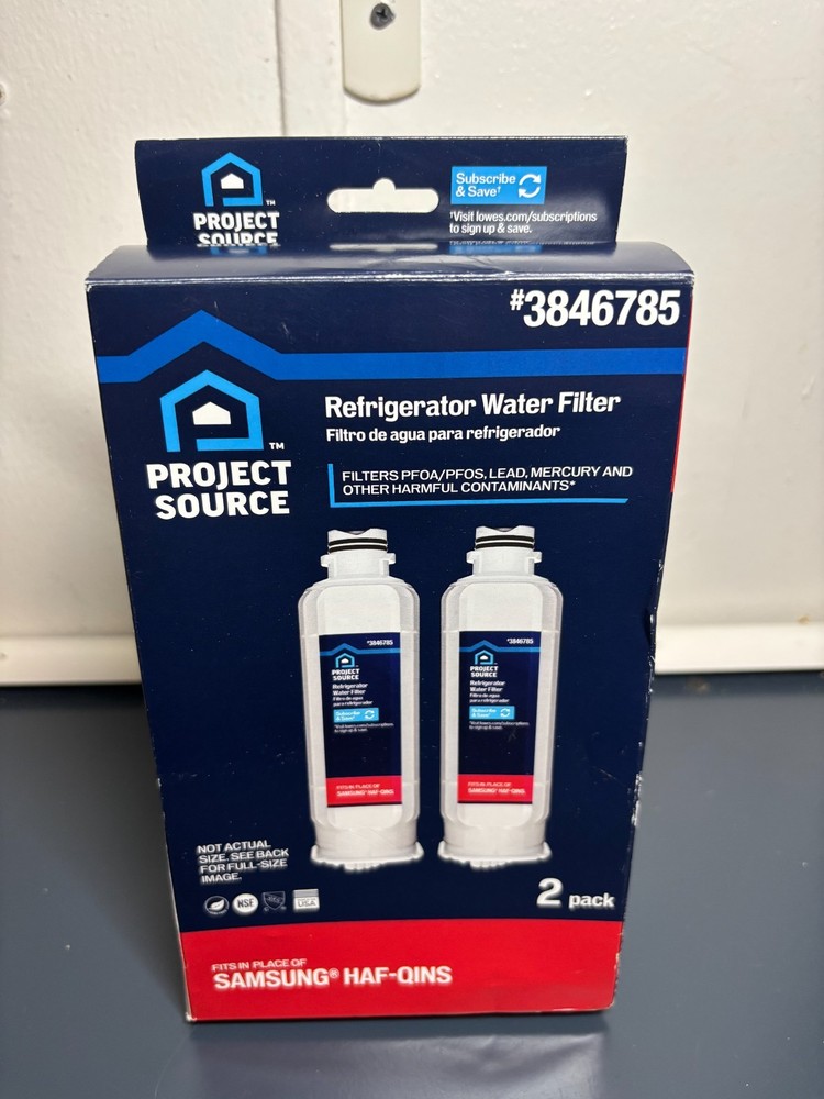Project Source Samsung HAF-QINS 3846785 Refrigerator Water Filter 2 Pack