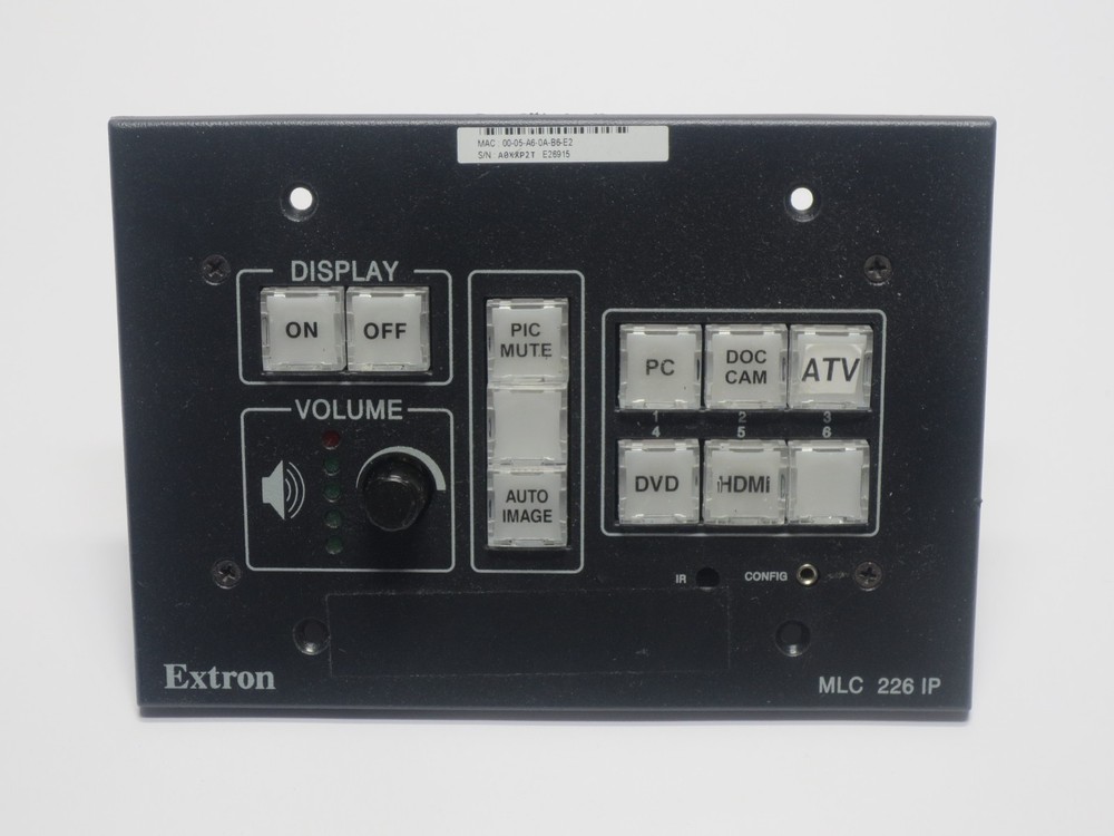 Extron MLC 226 IP MediaLink Controller Enhanced Control Panel