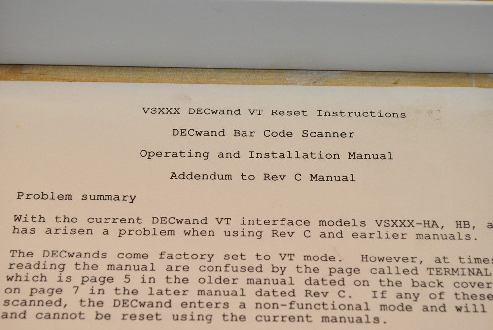 Digital Bar Code Scanner VSXXX-HG
