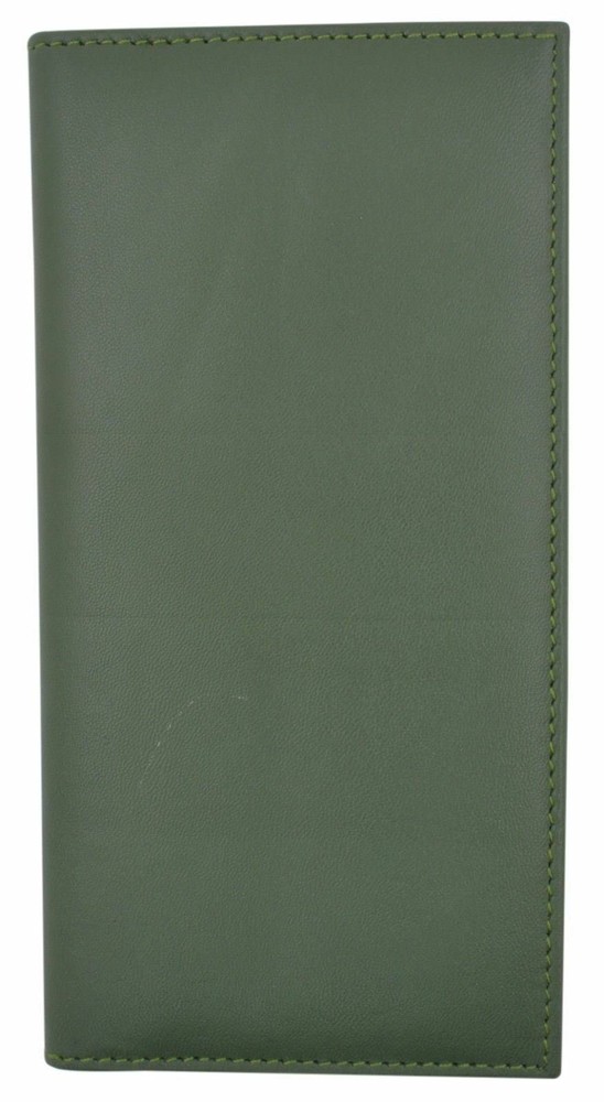 Genuine Leather PLAIN Checkbook Cover Green NEW!!!
