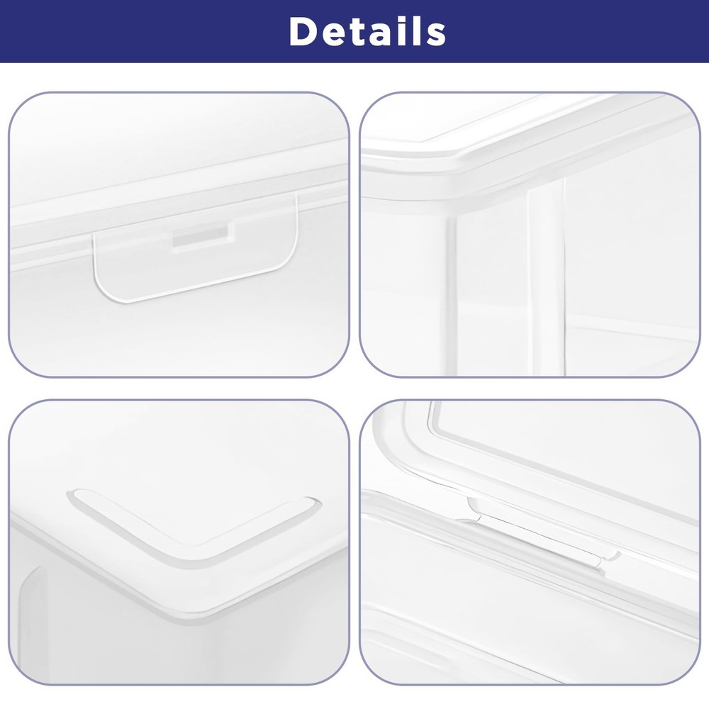 CollectHall Plastic CD Storage Box, Store 40+ CDs, Clear DVD