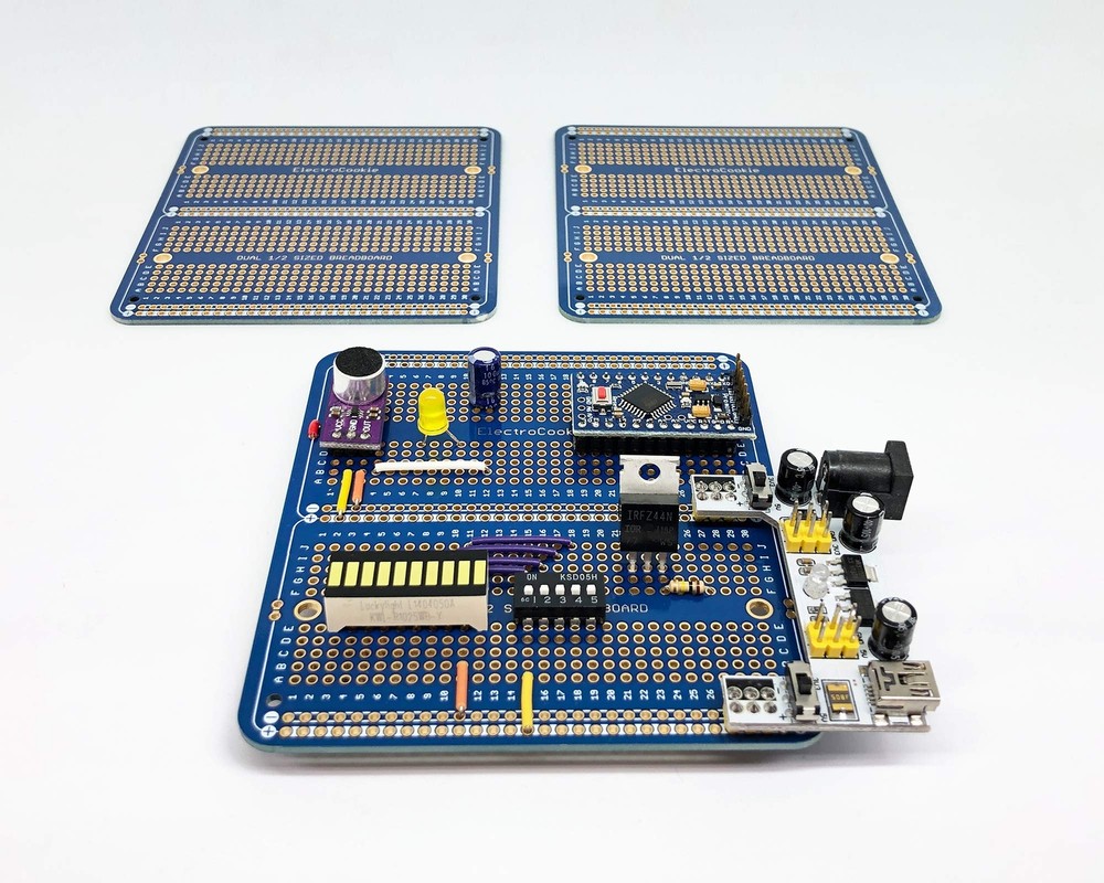 Solderable Breadboard PCB Double Column Board for Electronics Projects Compat...