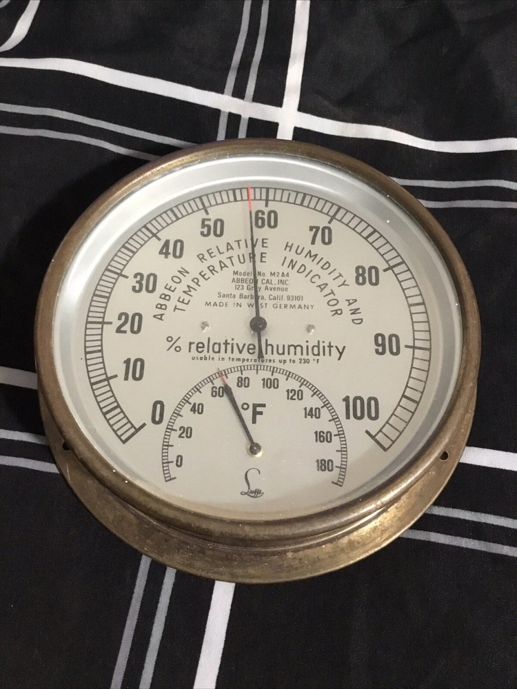 Abbeon Relative Humidity & Temperature Indicator Vintage West Germany