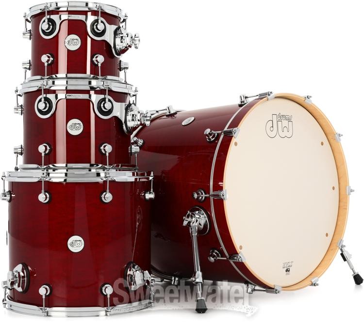 DW Design Series 4-piece Shell Pack - Cherry Stain