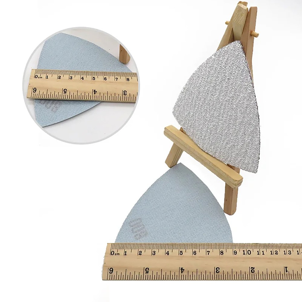 Mouse Sander Triangle Sandpaper Detail Sanding Pads Hook Loop 60-1000 Grit Gray