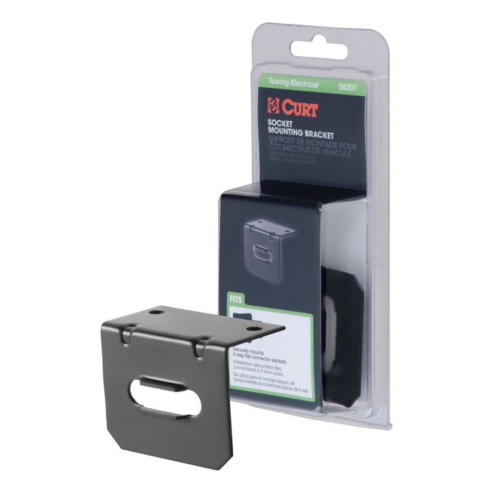 CURT 58301 Connector Mounting Bracket for 4-Way Flat (Packaged)