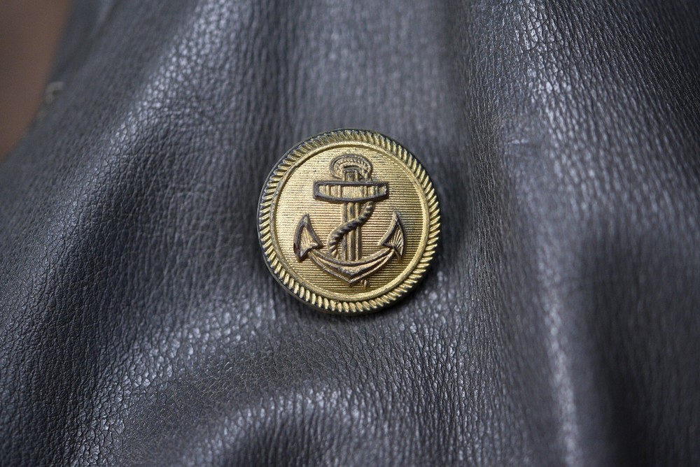 WWII GERMAN KRIEGSMARINE GRAY LEATHER OVERCOAT