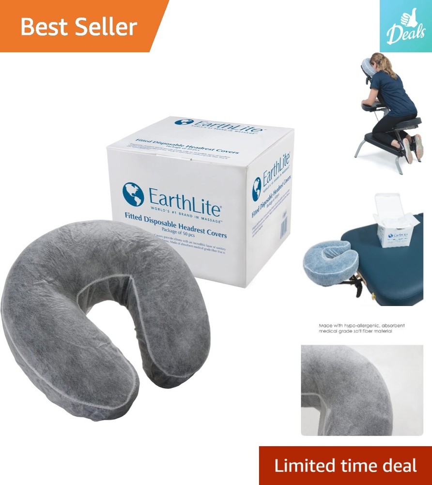 Ultra-Soft Fitted Disposable Face Cradle Covers - Medical-Grade, Soft - 50 Count