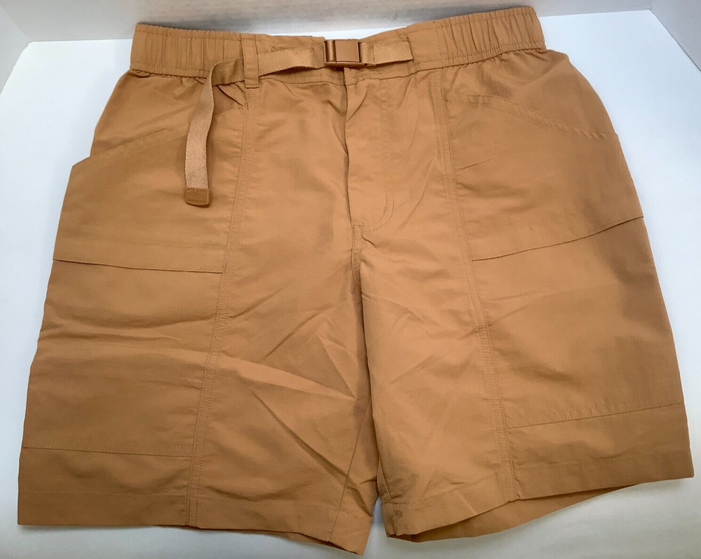 Eddie Bauer Men's Ripstop Tech Pull On Short, Medium, Brown, Free Shipping!!!