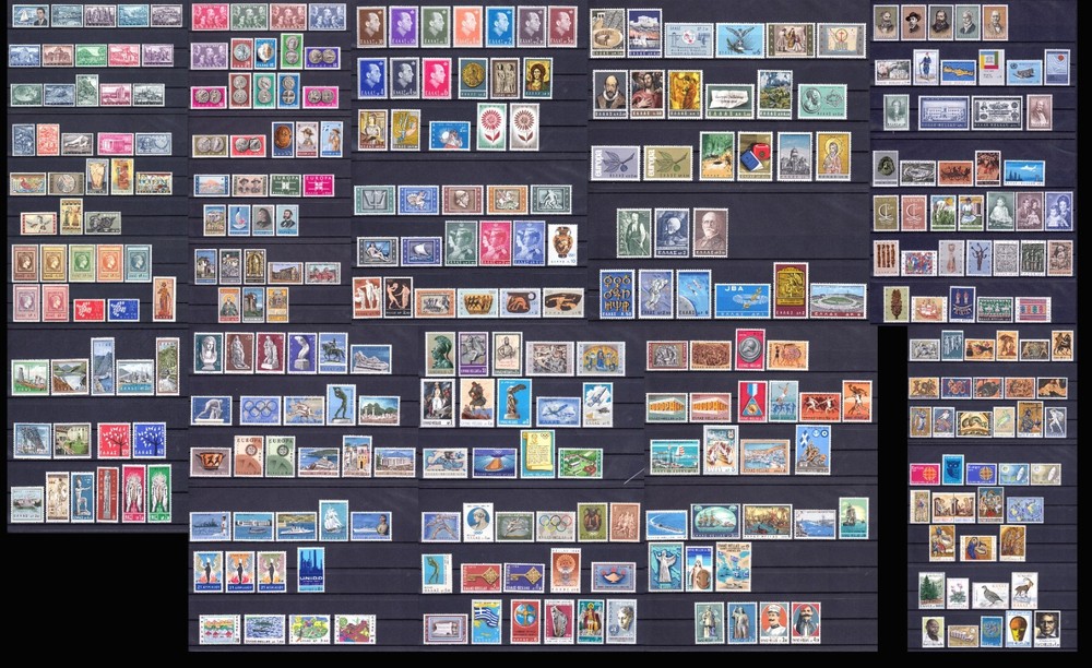 Greece 1961 - 1970 Ten complete Years MNH