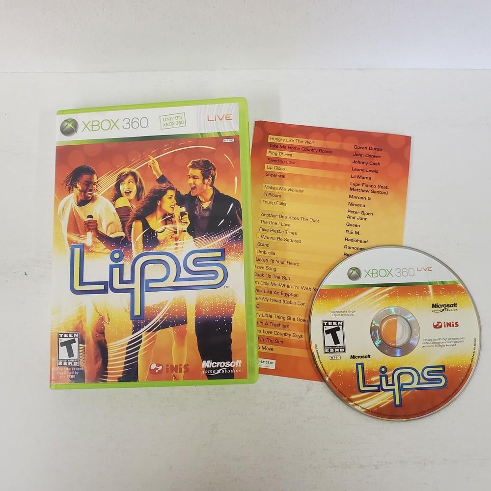 Lips (Microsoft Xbox 360, 2008) Complete Fast Shipping