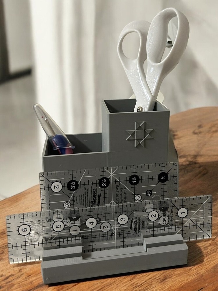Quilt ruler and Sewing Notion Holder
