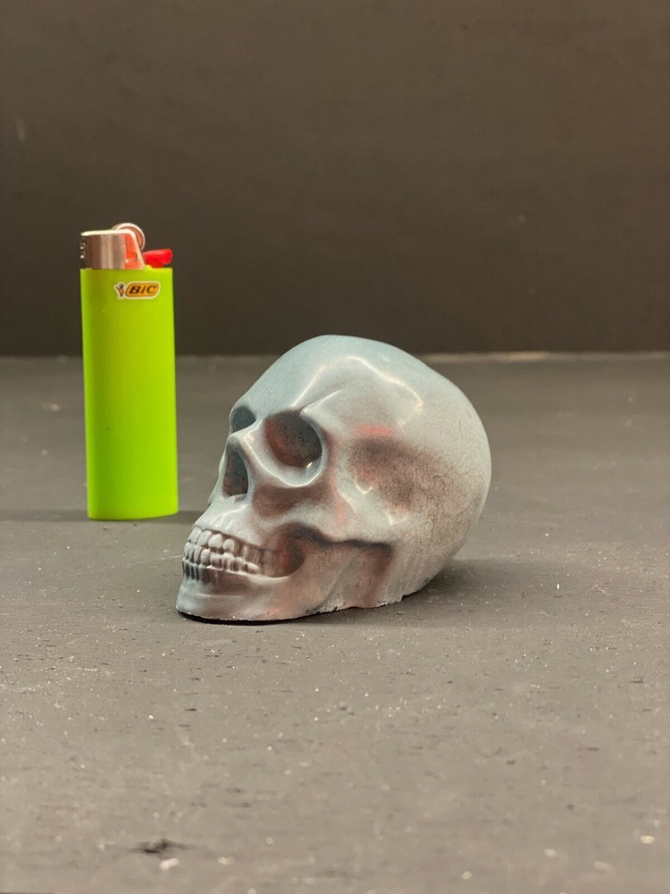 Handmade Concrete Skull Figure