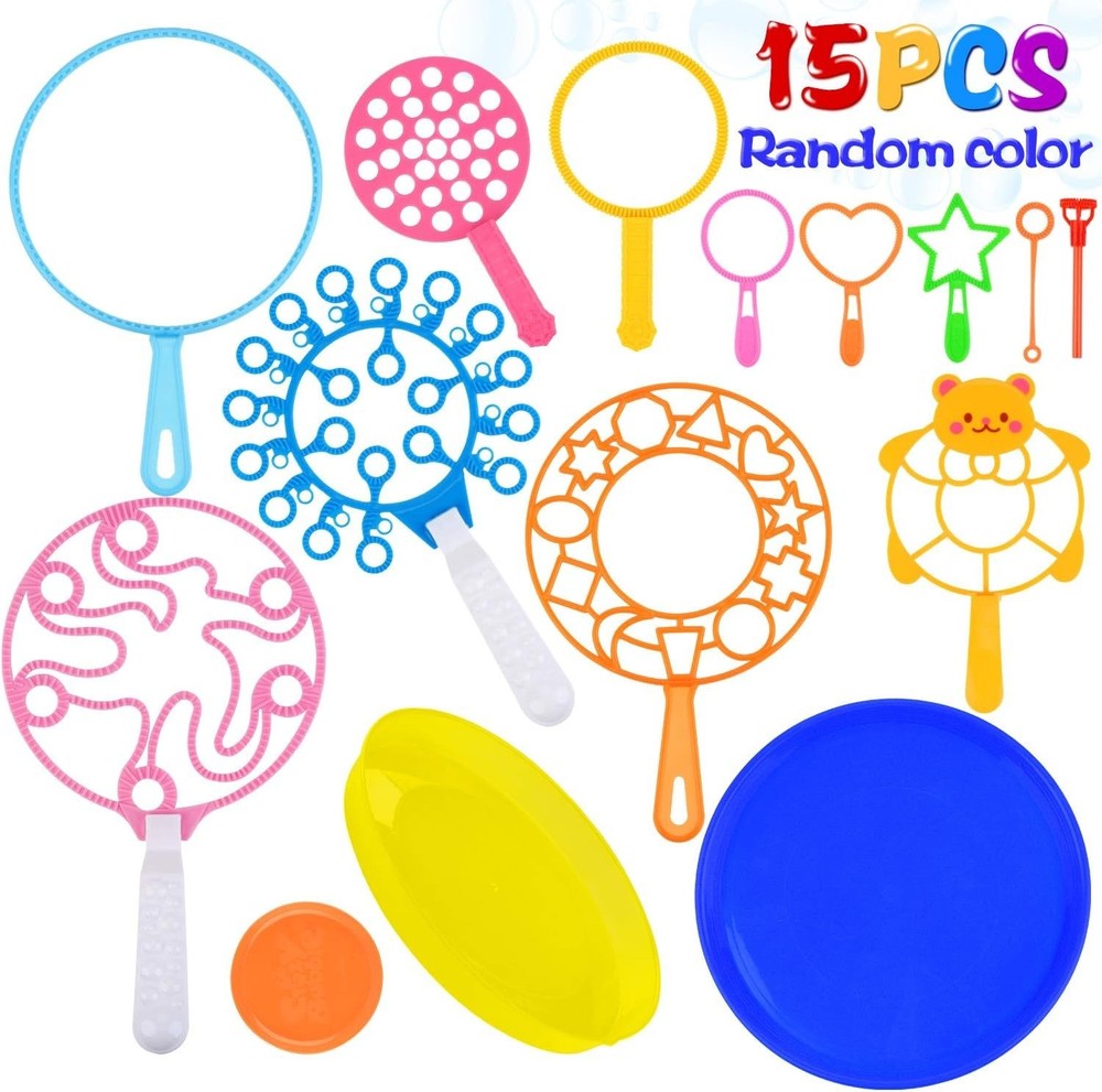 Bubble Wands Set - Big Bubbles Wand Funny Bubbles Maker with Tray, Nice for O...