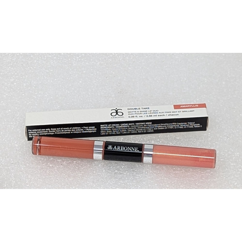 Arbonne Double Take Matte & Shine Lip Duo Gloss Amaryllis