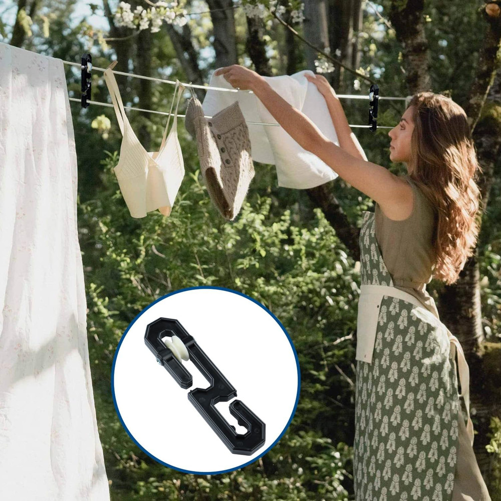 Plastic Aluminum Clothesline Separator Spreader Pulley Clothesline Pull
