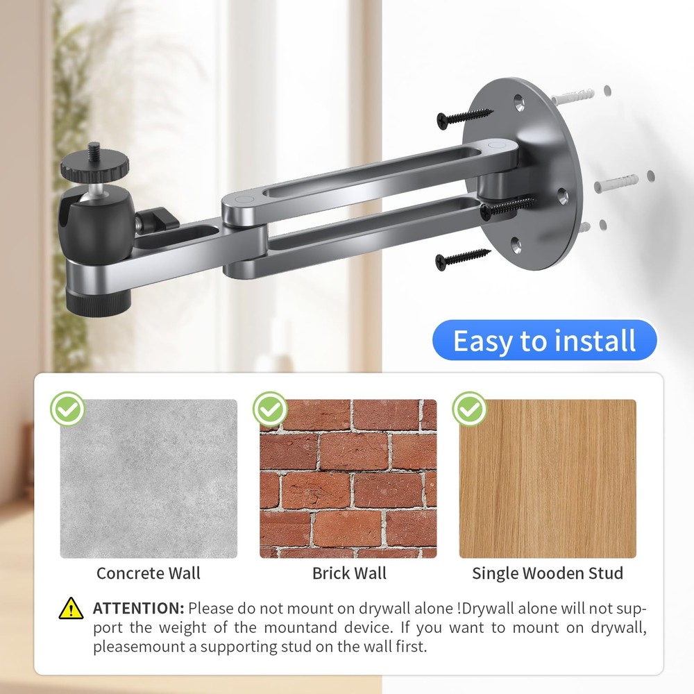 Foldable Projector Wall Mount Universal Adjustable Ceiling Wall Projector Mou...