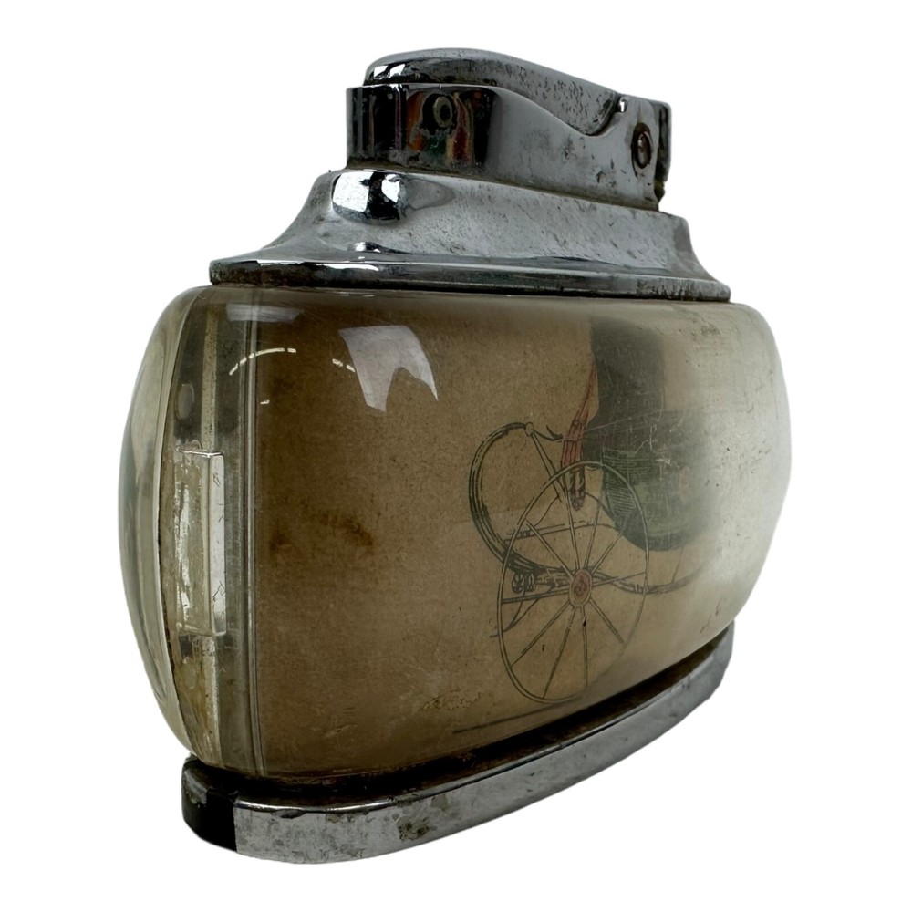 Ronson Trophy Lighter. Antique Horse Drawn Carriage. Untested / Signed.