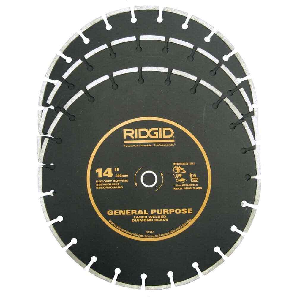 RIDGID 14 in. Diamond Blade (3-Pack)