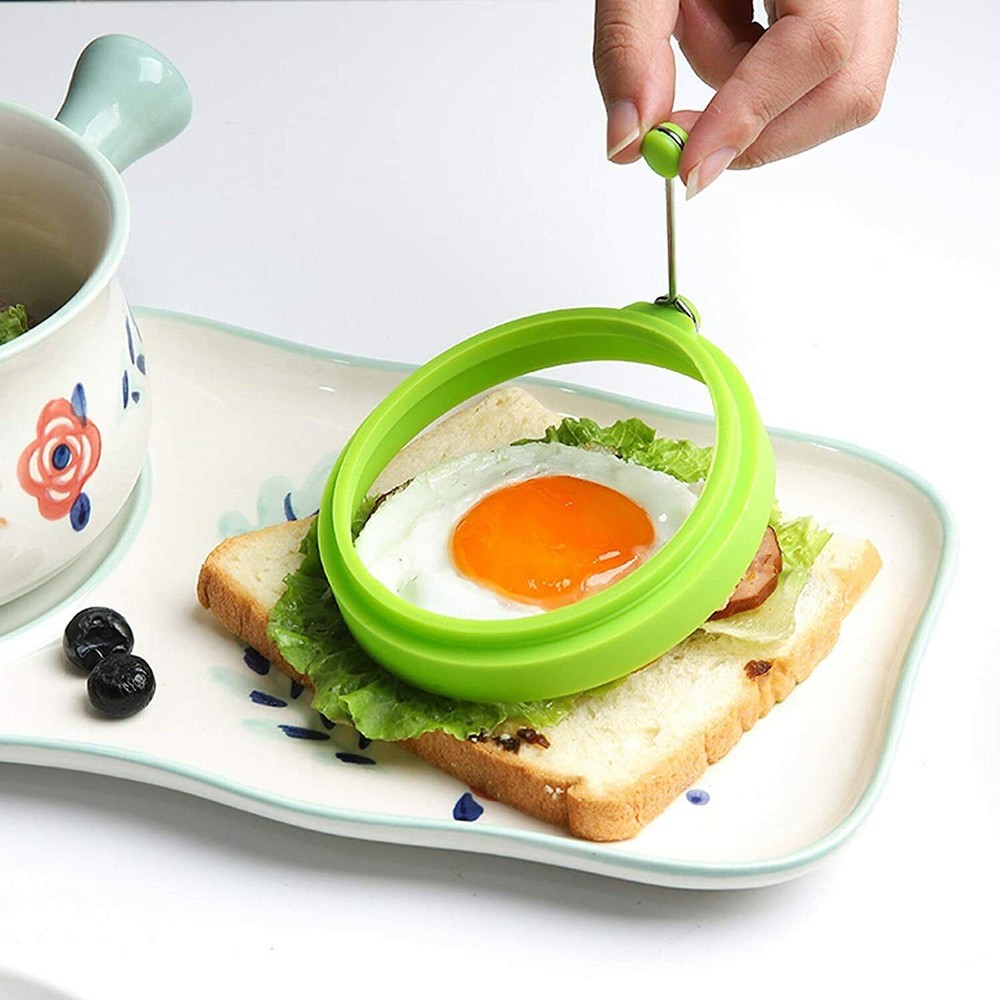 4Pcs Non-Stick Fried Egg Shaper Pancake Ring Mold Cooking Tool Egg Cooker Rings