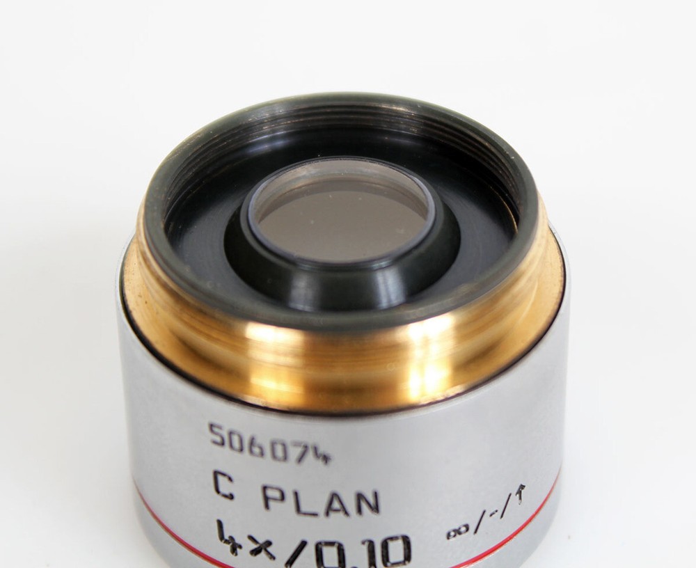 Leica C-PLAN 4X/0.10 Microscope Objective, ∞/-/↑, M25 - 506074