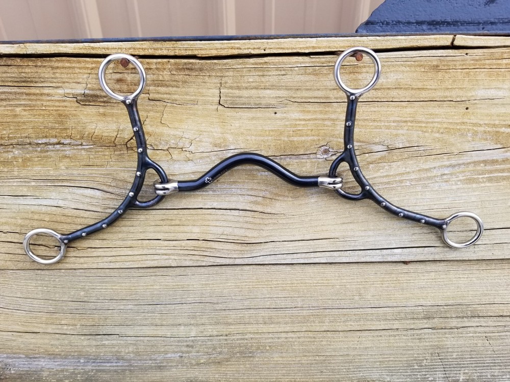 Black Steel Mullen Mouth Barrel Bit