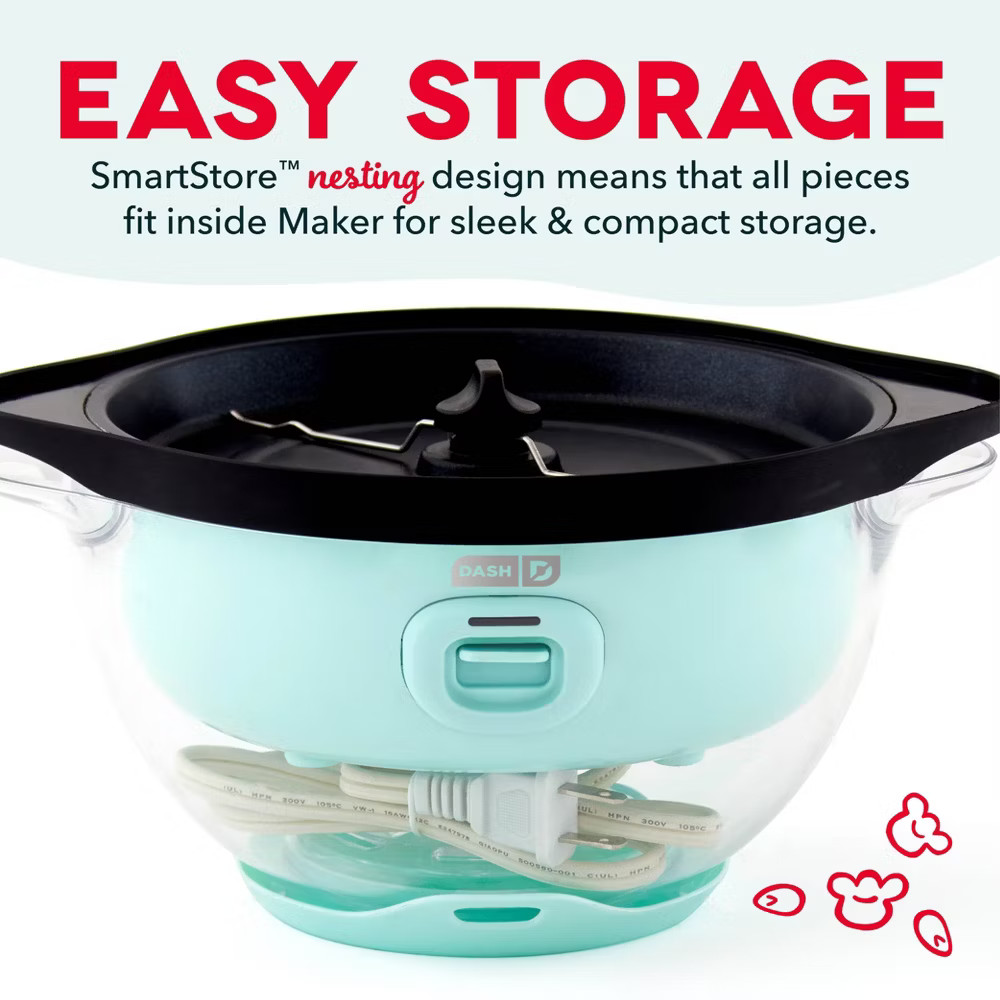 Dash 3qt Smartstore Stirring Popcorn Maker Aqua