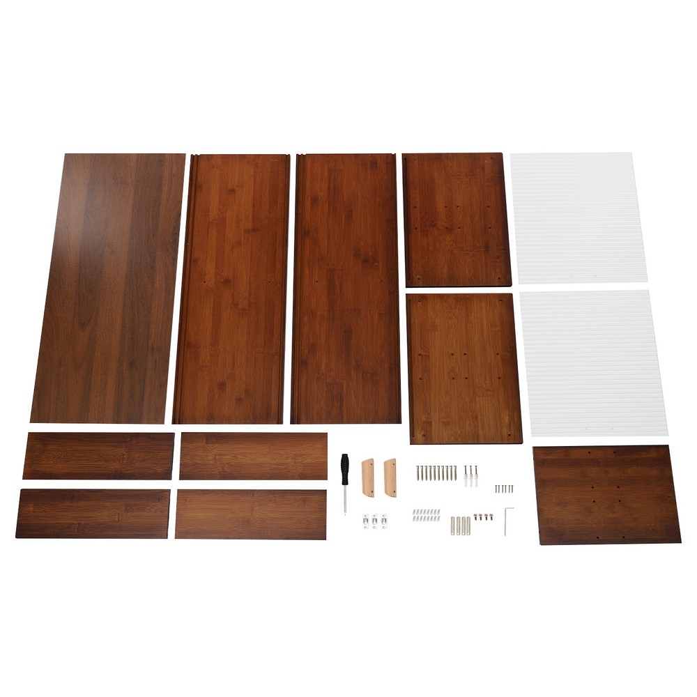 Kitchen Pantry Cabinet with Doors Wall Mounted, Countertop Cupboard 2-Tier