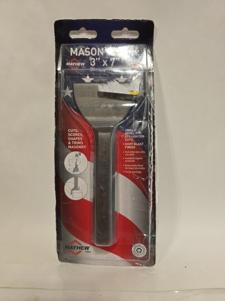 Mayhew 3 in. x 7 in. Mason Chisel