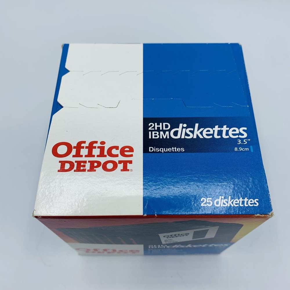 Office Depot 2HD IBM Diskettes 3.5” 25 Pack New Sealed Box