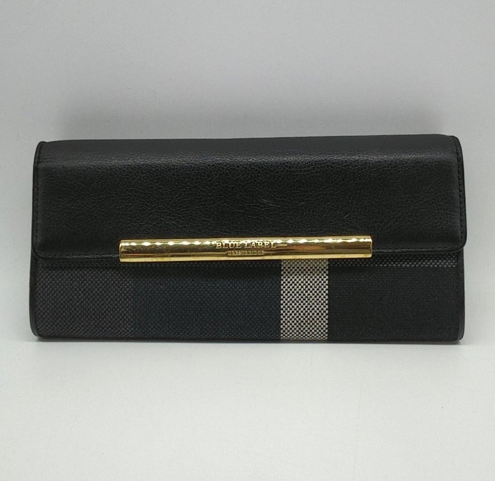 Blue Label Crestbridge Long Wallet Black