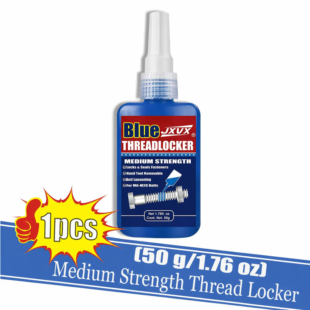 Threadlocker Blue, Thread Lock Medium Strength Lock Tight for Nuts, Bolts, Faste